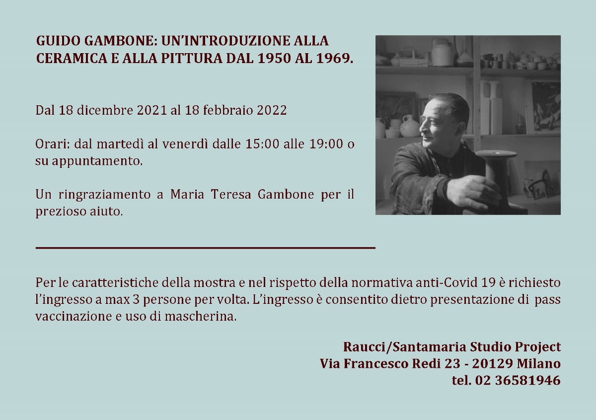 Guido Gambone - Un'introduzione alla ceramica e alla pittura dal 1950 al 1969